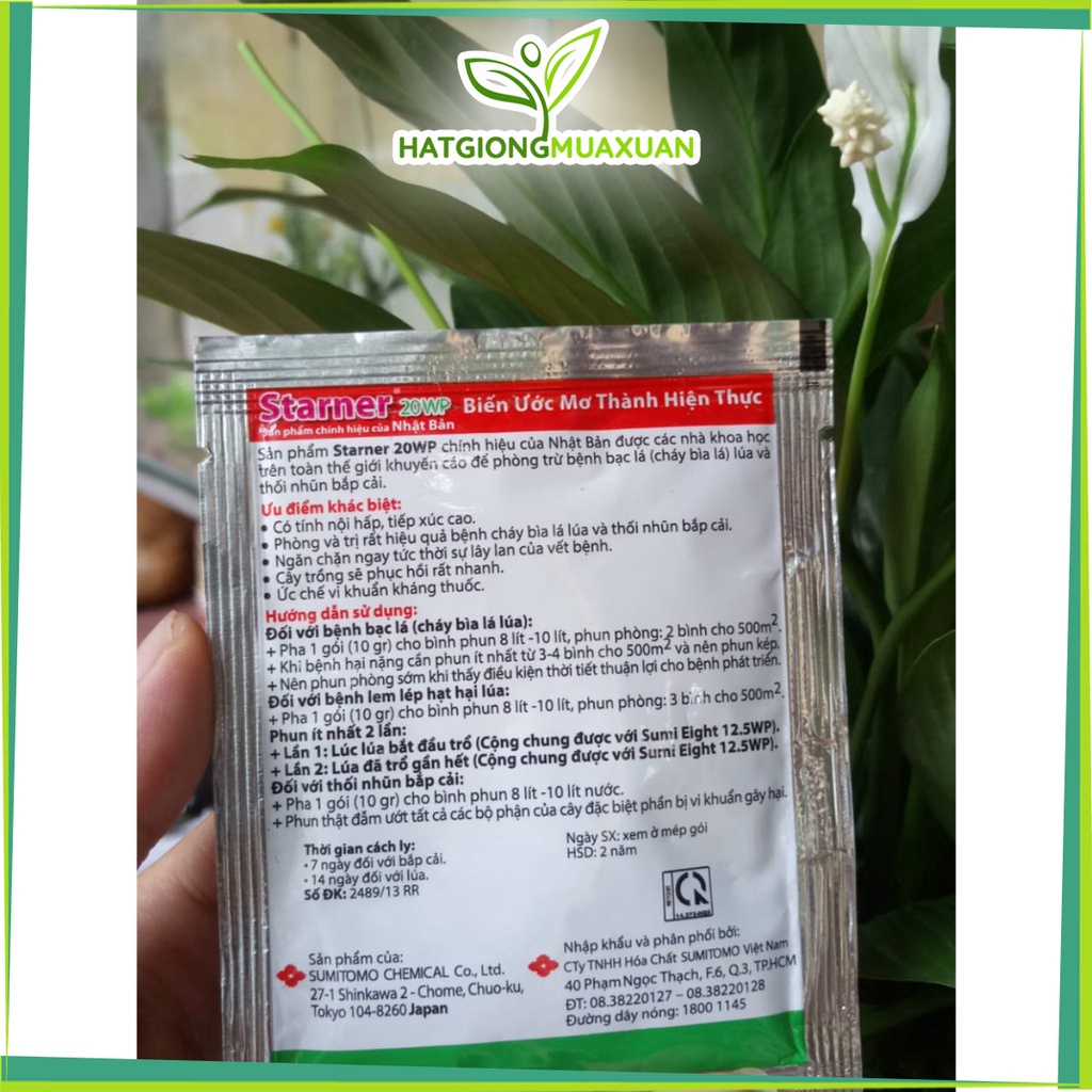 [SIEURE] Starner 20WP- thuốc trị bệnh cháy lá, thối nhũn và diệt khuẩn hàng đẹp, phân phối chuyên nghiệp.