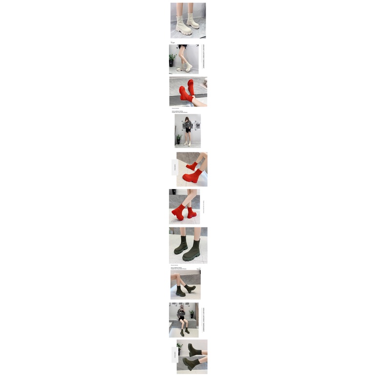 Giày bốt Martin cổ cao 2.17inch thời trang Hàn Quốc size 35-43