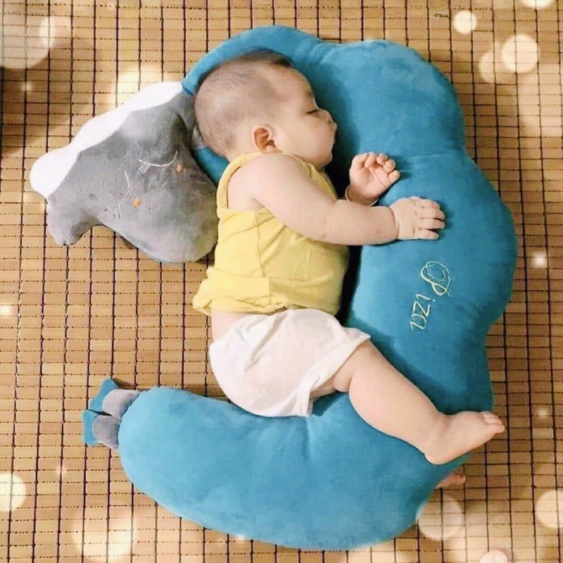 Gối chữ C ngược. gối cừu đa năng.gối cho bé ngủ ngon gối goodnight baby