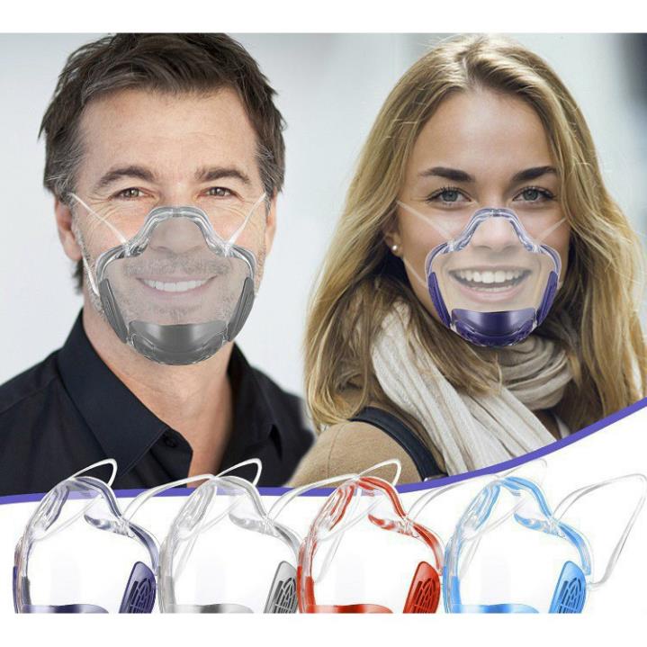 [HÀNG MỚI]khẩu trang nhựa  FACE SHIELD có lỗ thông hơi kèm 3 miếng đệm mút