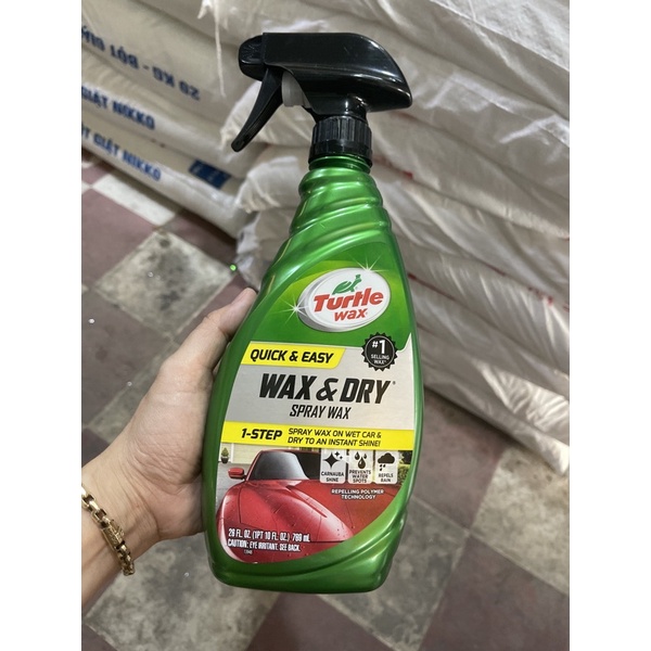 Chai xịt bóng sơn nhanh con rùa Turtle Wax -WAX &DRY (mẫu mới)