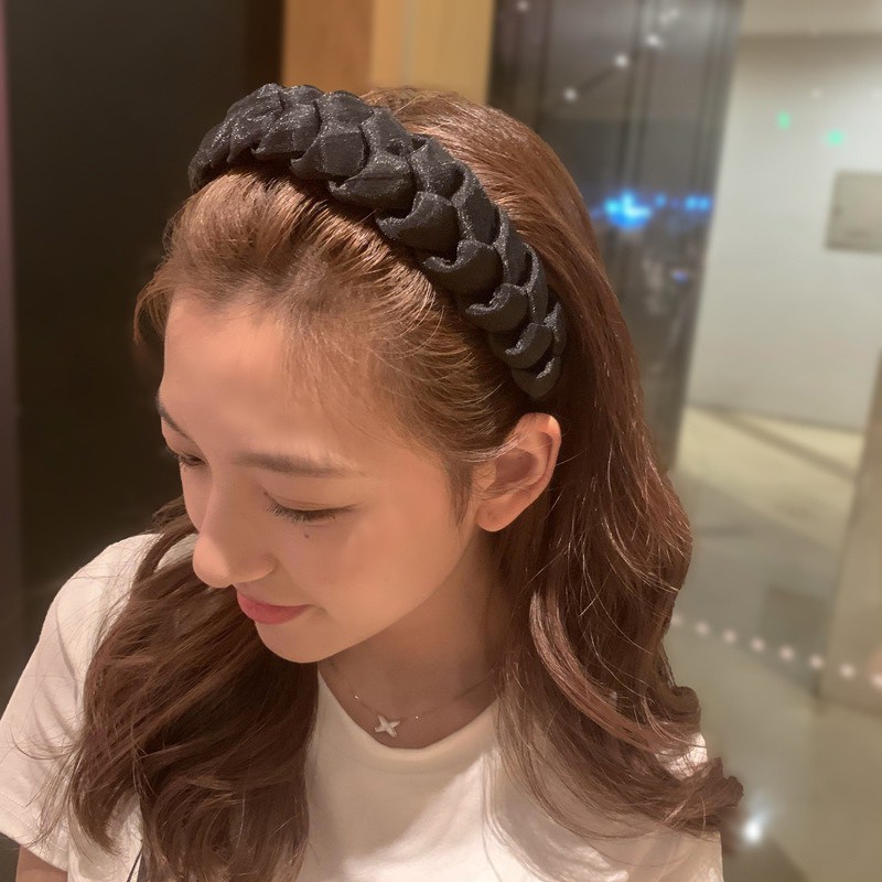 Cài tóc nữ Hàn Quốc băng đô bện chéo phồng phong cách Ulzzang Cực hot
