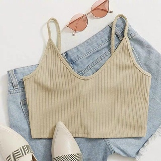 Áo croptop cổ tim hai dây khoét lưng sâu màu pastel 397 fiori store