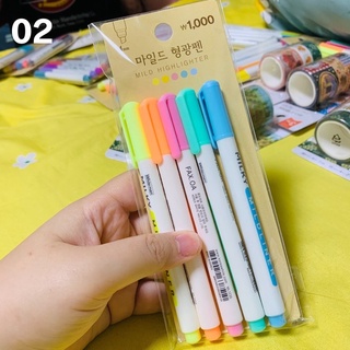 Bút Highlight Daiso Hàn Quốc 5 màu