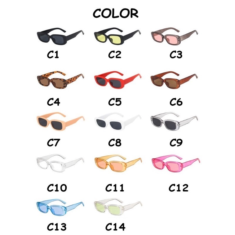 Mắt kính gọng vuông nhỏ phong cách retro thời trang 2021 dành cho nam và nữ