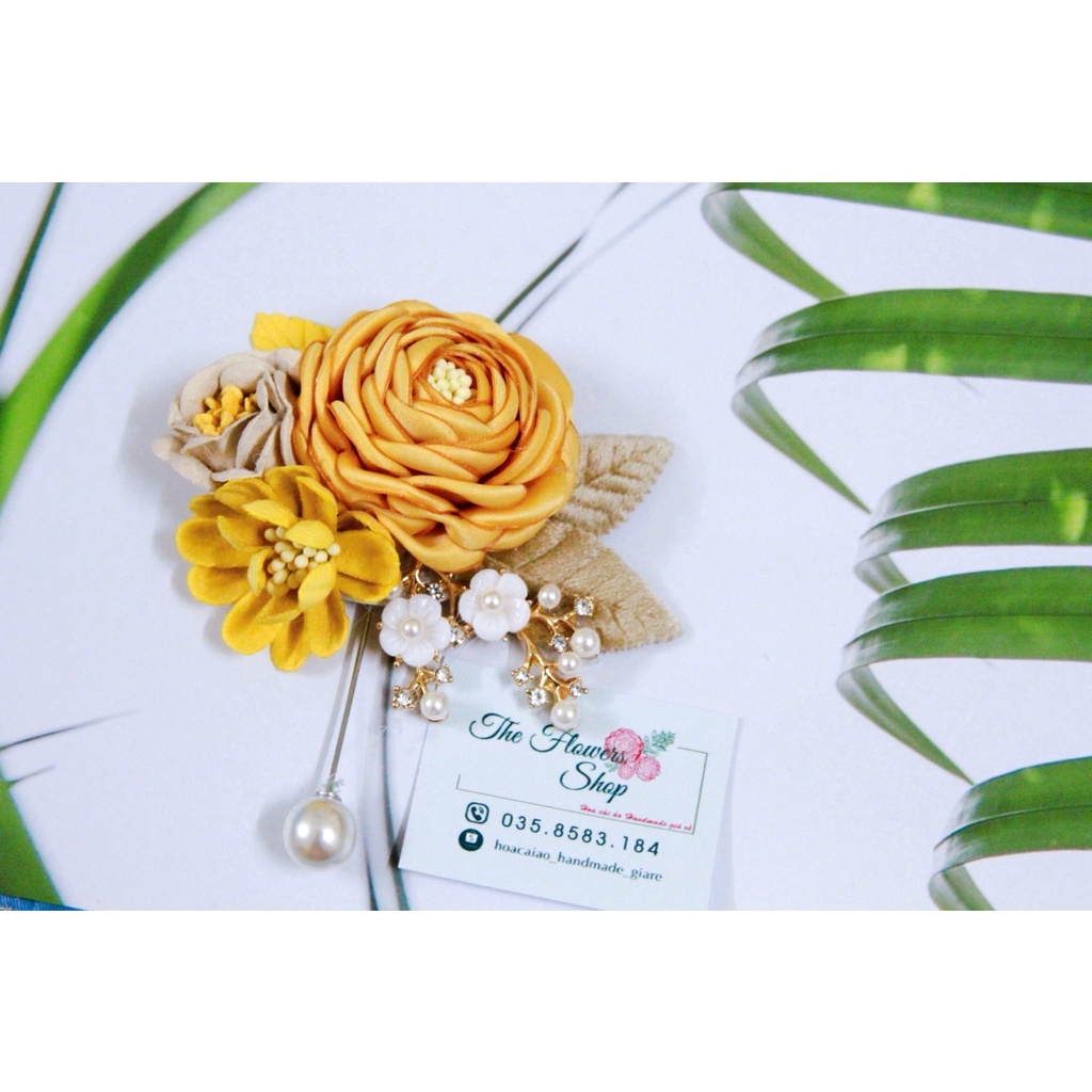 Hoa cài áo handmade cao cấp - Cài áo hoa chùm nổi bật