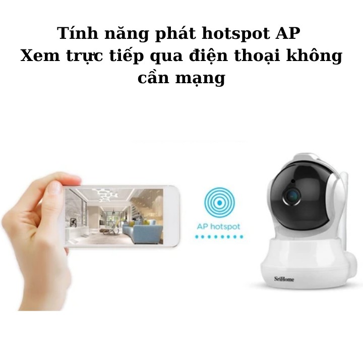 ( Tặng thẻ nhớ 64G yoosee ) Camera wifi srihome sh020 360 độ , phát hiện chuyển động thông minh , camera an ninh ,camera | BigBuy360 - bigbuy360.vn