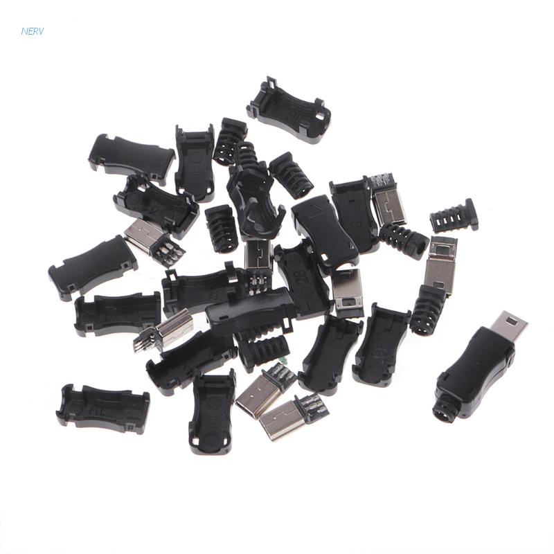 Bộ 10 đầu cắm NERV Mini USB 2.0 5PIN kèm vỏ nhựa