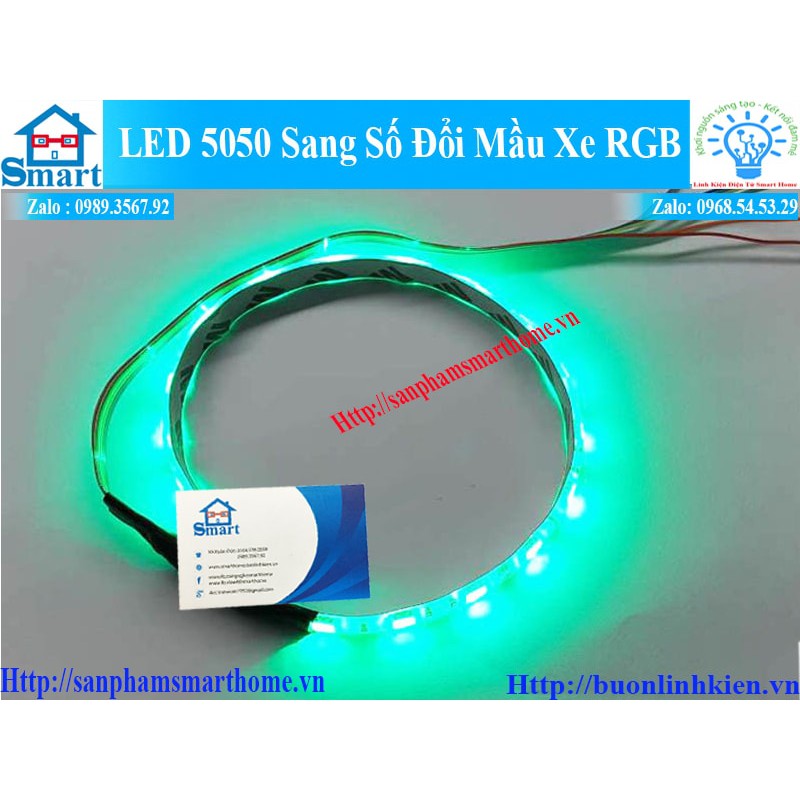 Sang số đổi màu xe led RGB