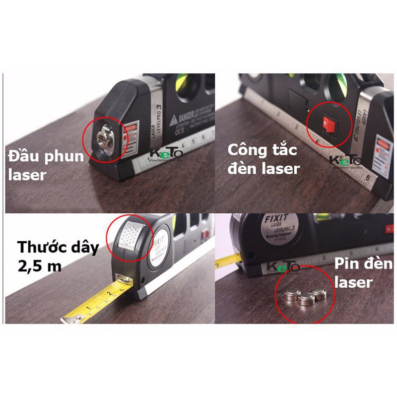 Thước Nivo, Căn Mực 4in1 Laser _thước đo laze