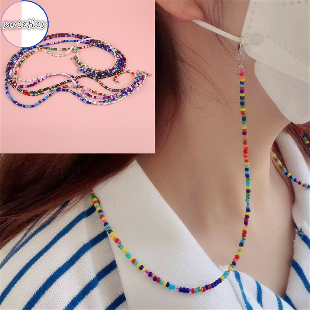 Dây đeo giữ kính/khẩu trang chuỗi hạt nhiều màu chống trượt cho nam và nữ