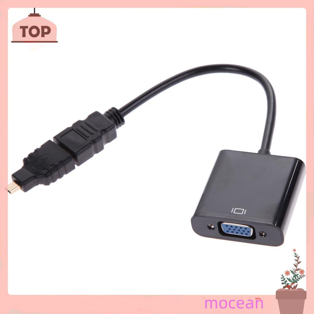 Mocean 1080P Micro HDMI-compatible / Mini HDMI-compatible / HDMI-compatible to VGA Converter Adapter with Audio