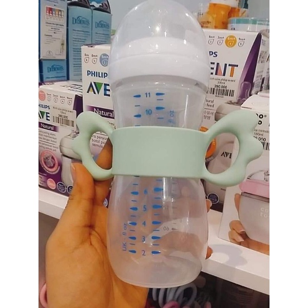 Tay cầm, quai cầm bình sữa Avent, hegen, pigeon cánh tiên silicone cổ rộng cho bé