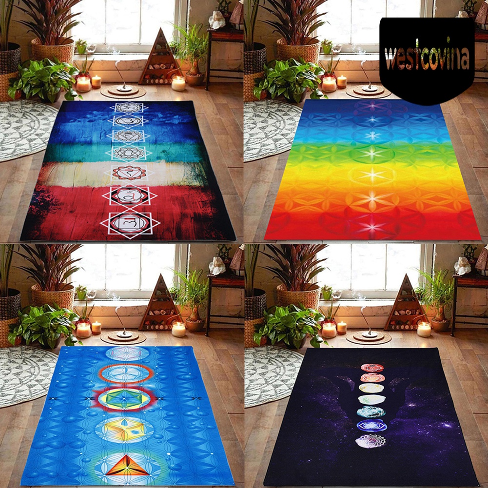 [Hot]☀ Thảm Tập Yoga / Đi Biển Mùa Hè Họa Tiết Chakra