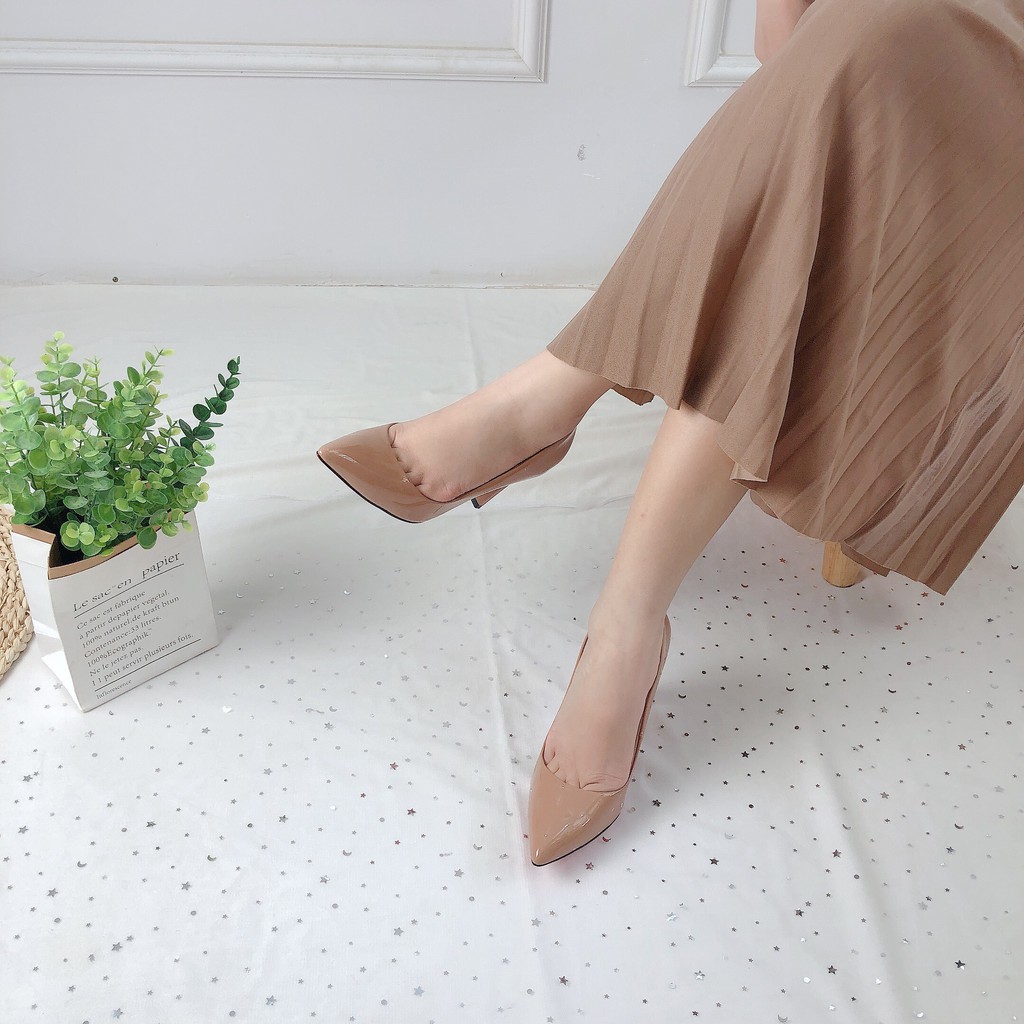 GIÀY CAO GÓT NỮ Z A R A DA BÓNG MỀM ÊM CHÂN GÓT 9 CM [ FORM NHỎ, NÊN TĂNG 1 SIZE]
