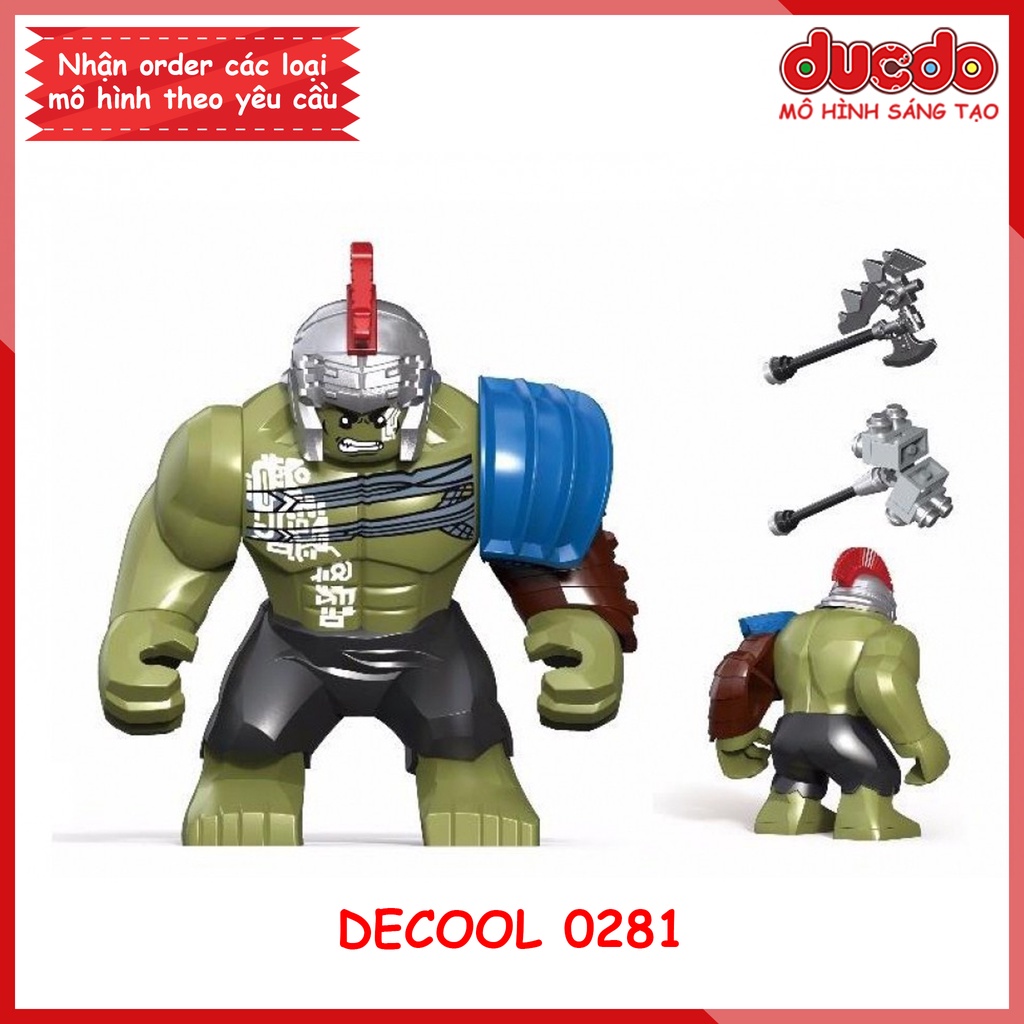 (Đóng túi) Bigfig The Hulk - Đồ chơi Lắp ghép Xếp hình Mini Minifigures Big fig Super Hero - DECOOL 0281 Xinh X654