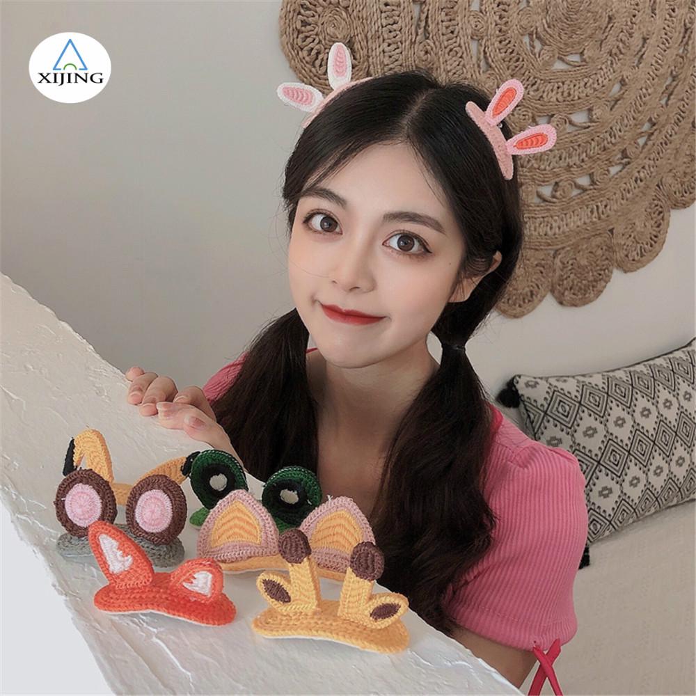 Kẹp tóc chất liệu vải len phong cách hoạt hình dễ thương