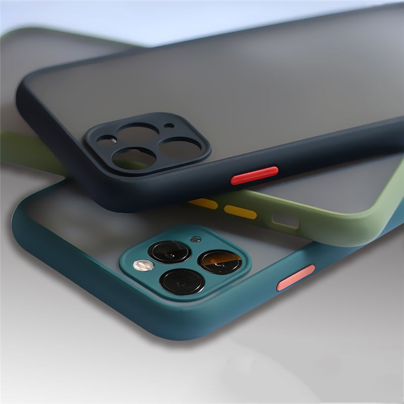 Ốp điện thoại PC cứng bề mặt nhám bảo vệ camera thích hợp cho phone 6 6s 7 8 plus X XR XS MAX 11 PRO MAX