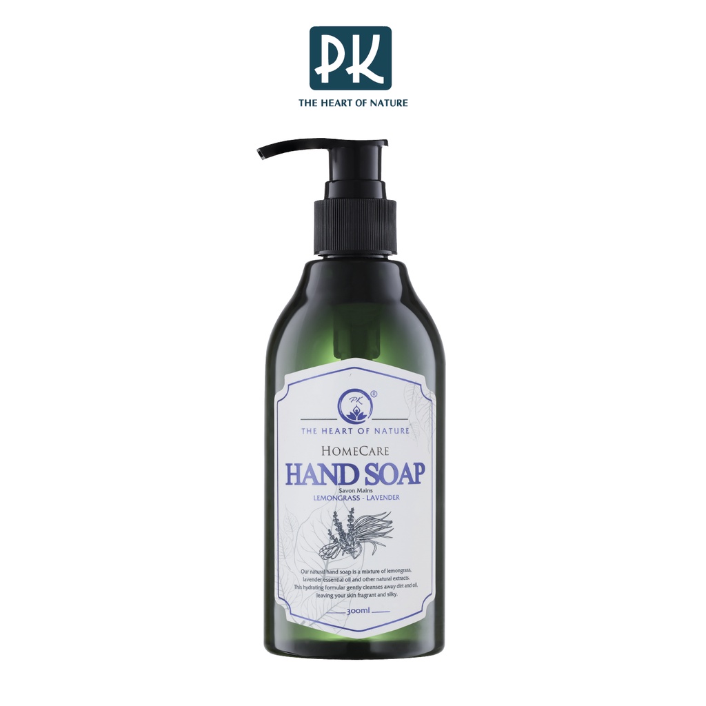 Nước rửa tay tinh dầu thảo mộc PK 300ml - kết hợp tinh dầu Tràm Trà, thành phần hữu cơ, an toàn da tay