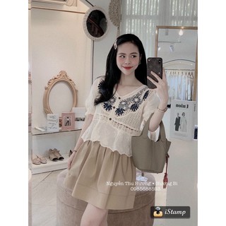Áo ren thêu pha thô cực đẹp