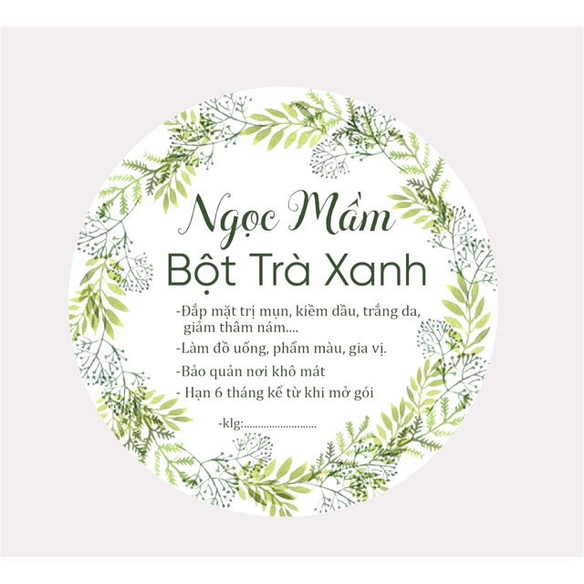 11 tem bột trà xanh Ngọc mầm đẹp