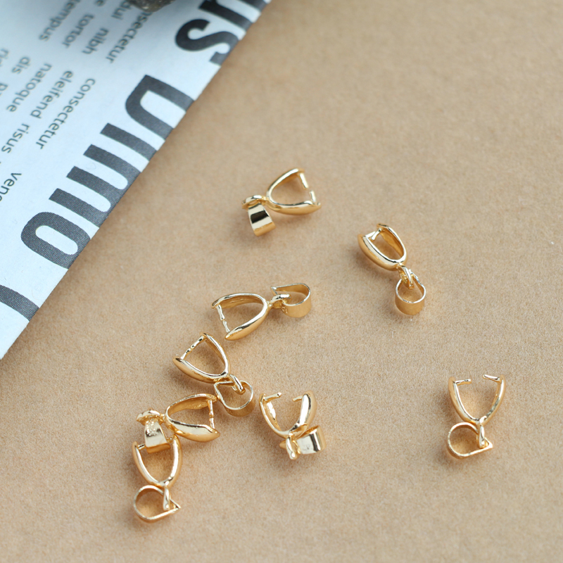 Kẹp Phụ Kiện Tự Làm Mặt Dây Chuyền Mạ Vàng 14K