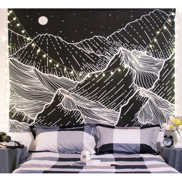 (ĐẸP-SẴN) Vải treo tường trang trí phòng ngủ, vải treo tường decor họa tiết dễ thương nhiều mẫu 130x150cm | BigBuy360 - bigbuy360.vn