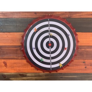 [ĐƯỜNG KÍNH 40CM] Bảng phi tiêu nam châm hình nắp ve (40cm), đồ chơi kiêm vật trang trí độc đáo & vui nhộn