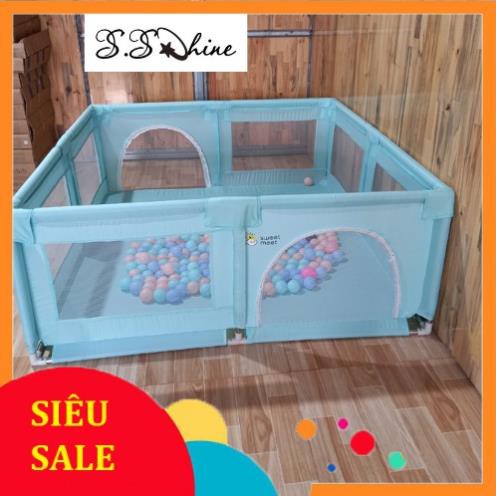 Quây cũi nhà bóng LUCKMAN Cho bé chống va đập,khung hợp kim chắc chắn Kích thước 1m5.1m5
