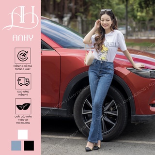 Quần Jean Nữ ANHY FASHION Ống Loe 100cm Dáng Dài Chất Xịn Hàng VNXK Kiểu Dáng Basic Dễ Phối Đồ