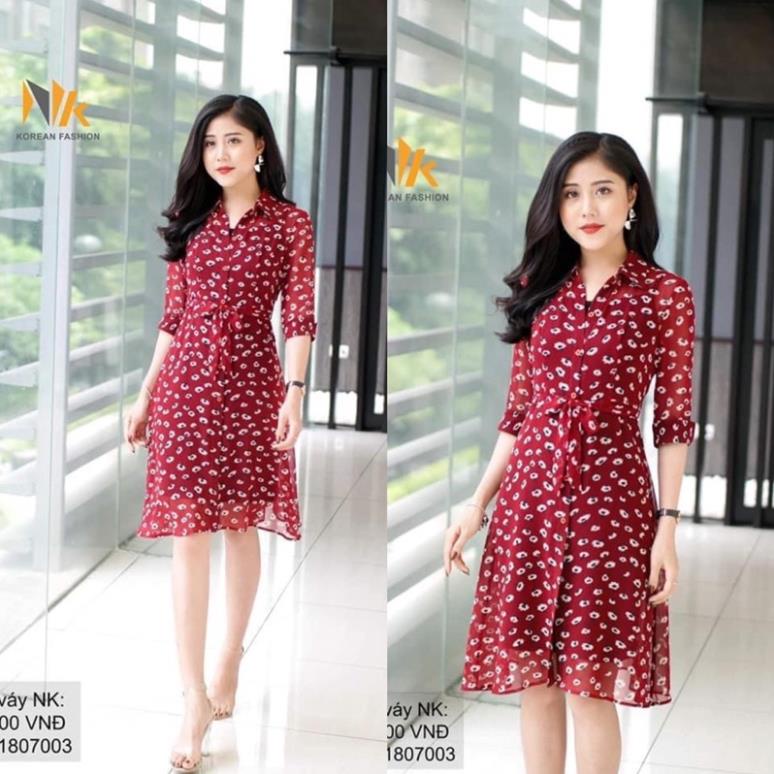 Bán sỉ Set đầm thun ôm 2s mix áo khoác voan hoa nhí NK sale