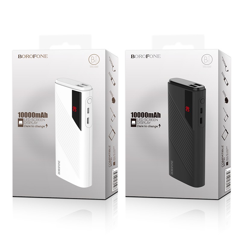 Pin sạc dự phòng có đèn báo dung lượng 10000mah Borofone BT10