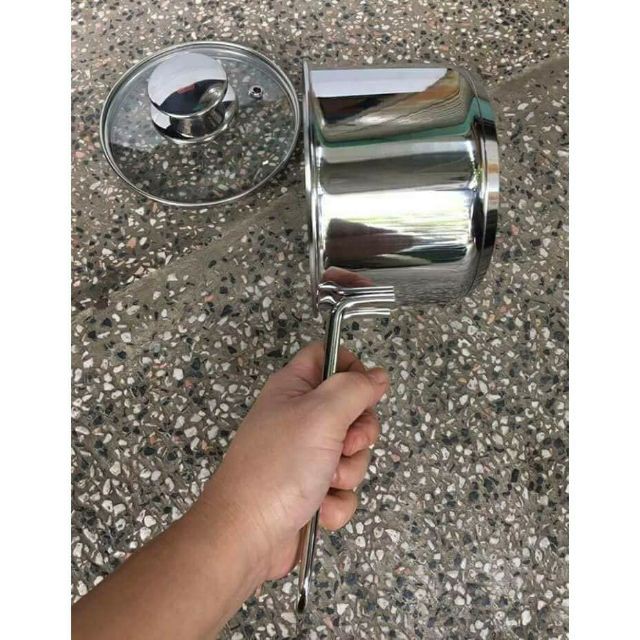 {Hàng Chính Hãng} Quánh Nấu Bột Inox 3 Đáy 12,14,16cm Fivestar Nắp Kính Dùng Bếp Từ {Giá Rẻ}