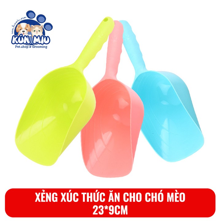 Xẻng xúc thức ăn cho chó mèo Kún Miu chất liệu nhựa PP