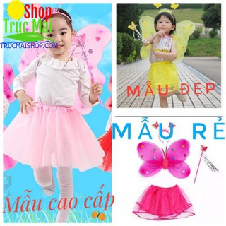 Bộ Cánh Bướm Cánh tiên thiên Thần cho bé gái được trọn màu váy