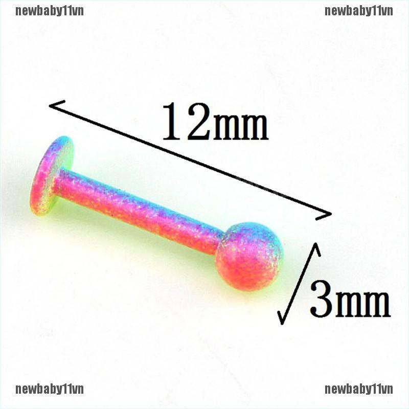 Bộ 10 Khuyên Môi 16G BằNg ThéP Không Gỉ