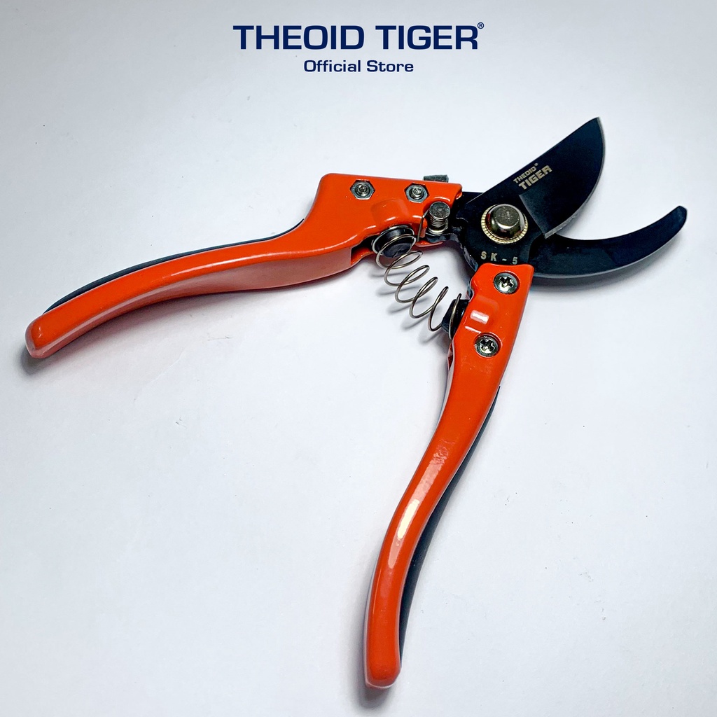 [Mã BMBAU50 giảm 10% đơn 99K] Theoid Tiger Kéo cắt cành cây thép SK-5 Tỉa cành tạo tán làm vườn lưỡi thép đen