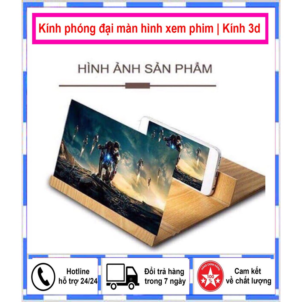 KÍNH PHÓNG ĐẠI MÀN HÌNH ĐIỆN THOẠI GỖ | XEM 3D