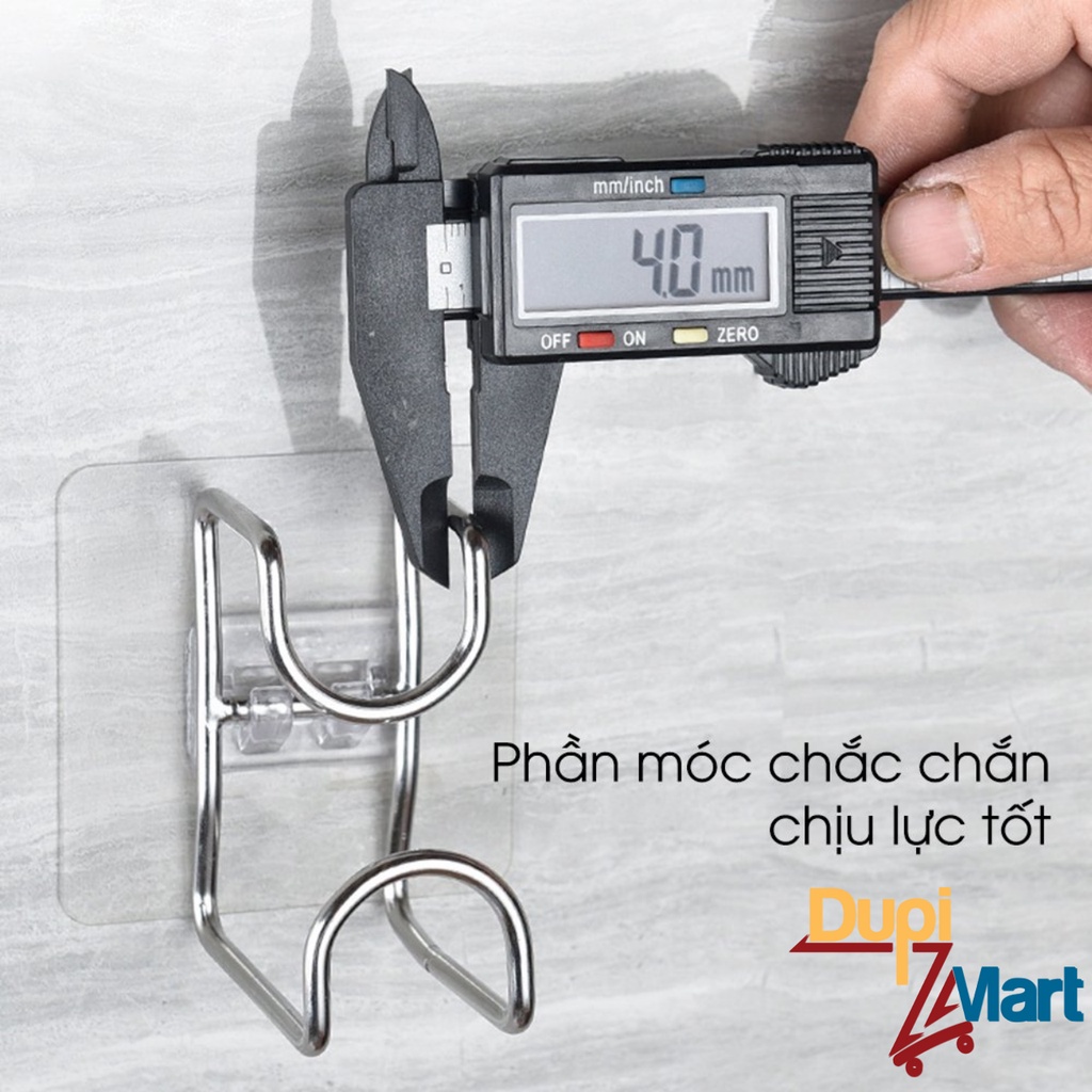 Móc Dán Inox Treo Thau Chậu, Rổ , Khăn , Quần Áo , Đồ Dùng Phòng Tắm , Nhà Bếp - Móc Treo Đồ Dán Tường Đa Năng