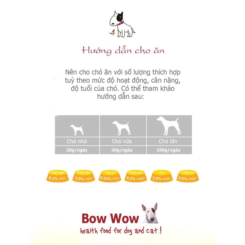 [MẪU MỚI ]Pho Mai viên Bow Wow 100gram cho Thú Cưng