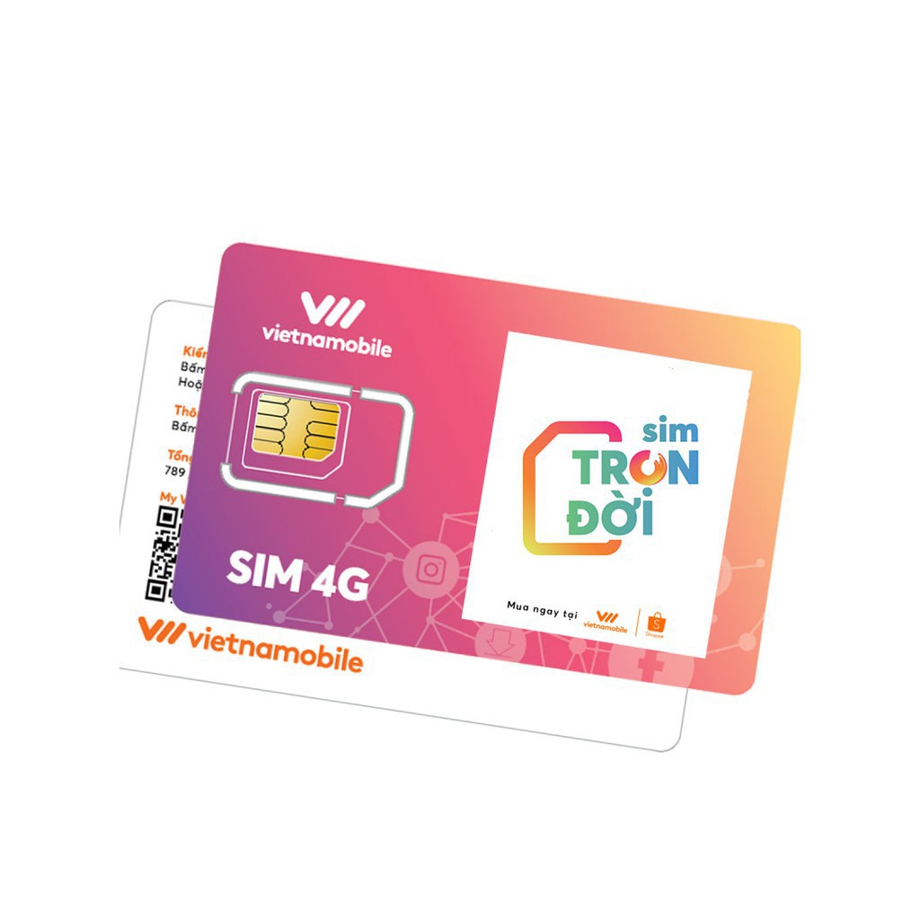 Sim 4G vietnam miễn phí vào mạng 6Gb/ ngày, gói cước trọn đời miễn phí nghe gọi điện tặng 1 tháng