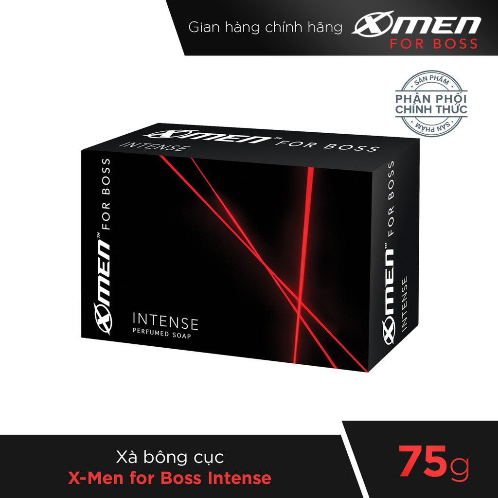 RẺ VÔ ĐỊCHXà Bông Cục X-Men For Boss Intense - Mùi Hương Trầm Đầy Nội Lực 75gSPHU01