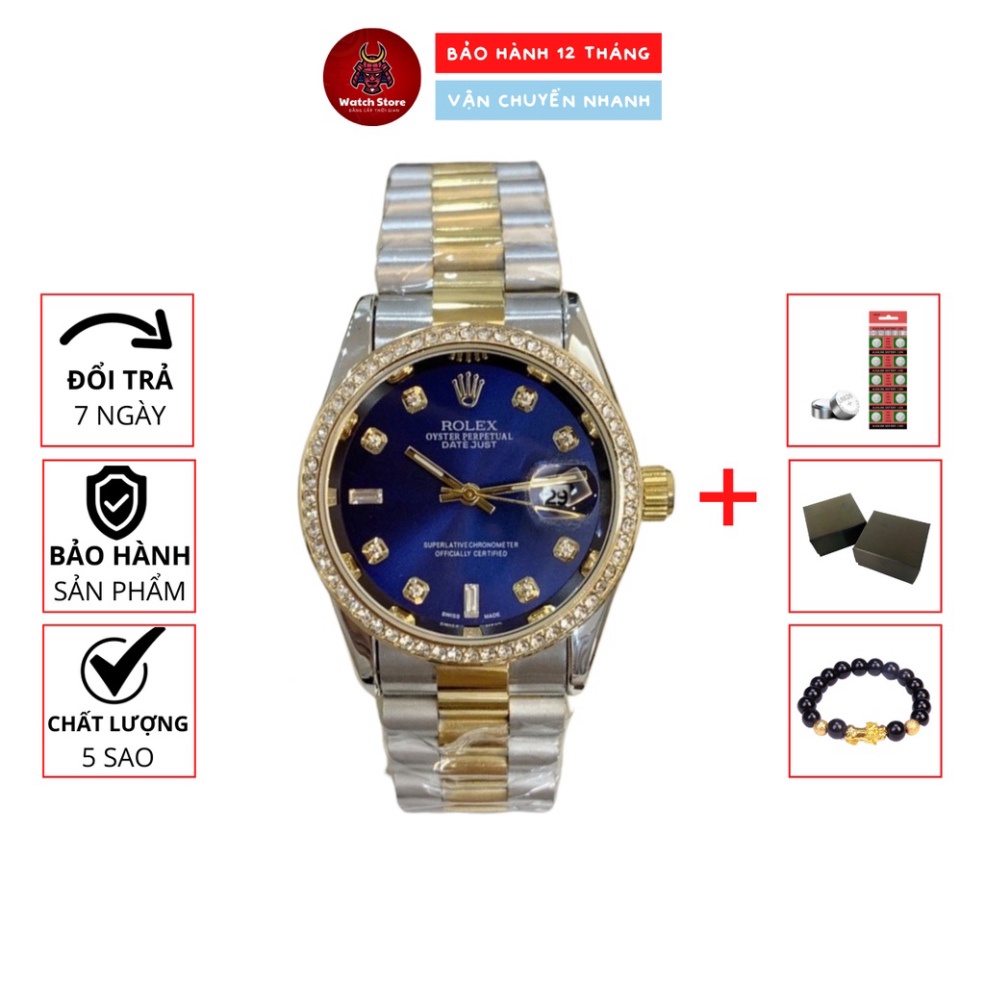 Đồng hồ nam RLS - hàng cao cấp -dây đúc đặc, không bay màu- Bảo hành 12 tháng - Donho.rolex