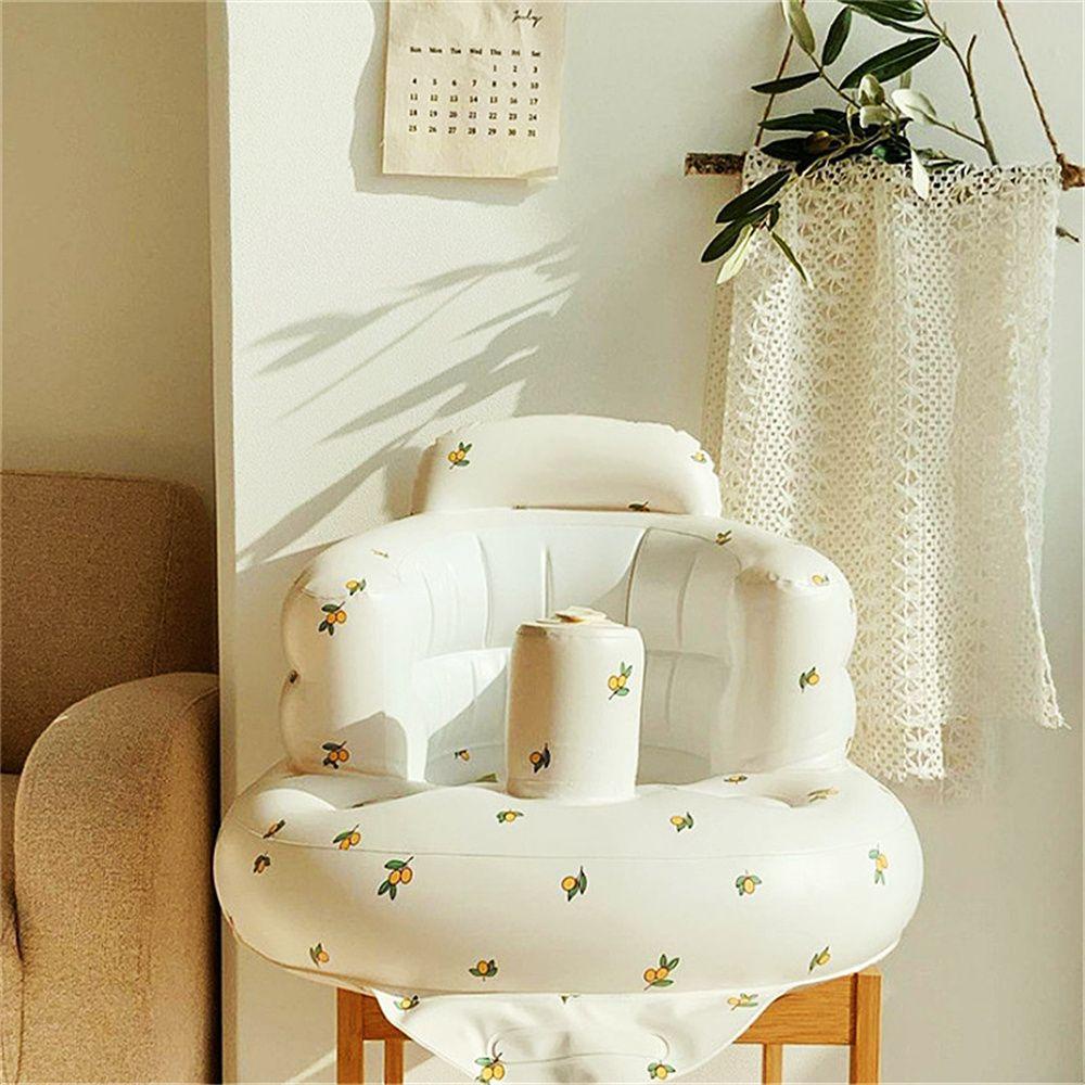 Ghế Ngồi Hình Tròn Bơm Hơi Di Động Chống Rơi In Hoạt Hình Cho Bé