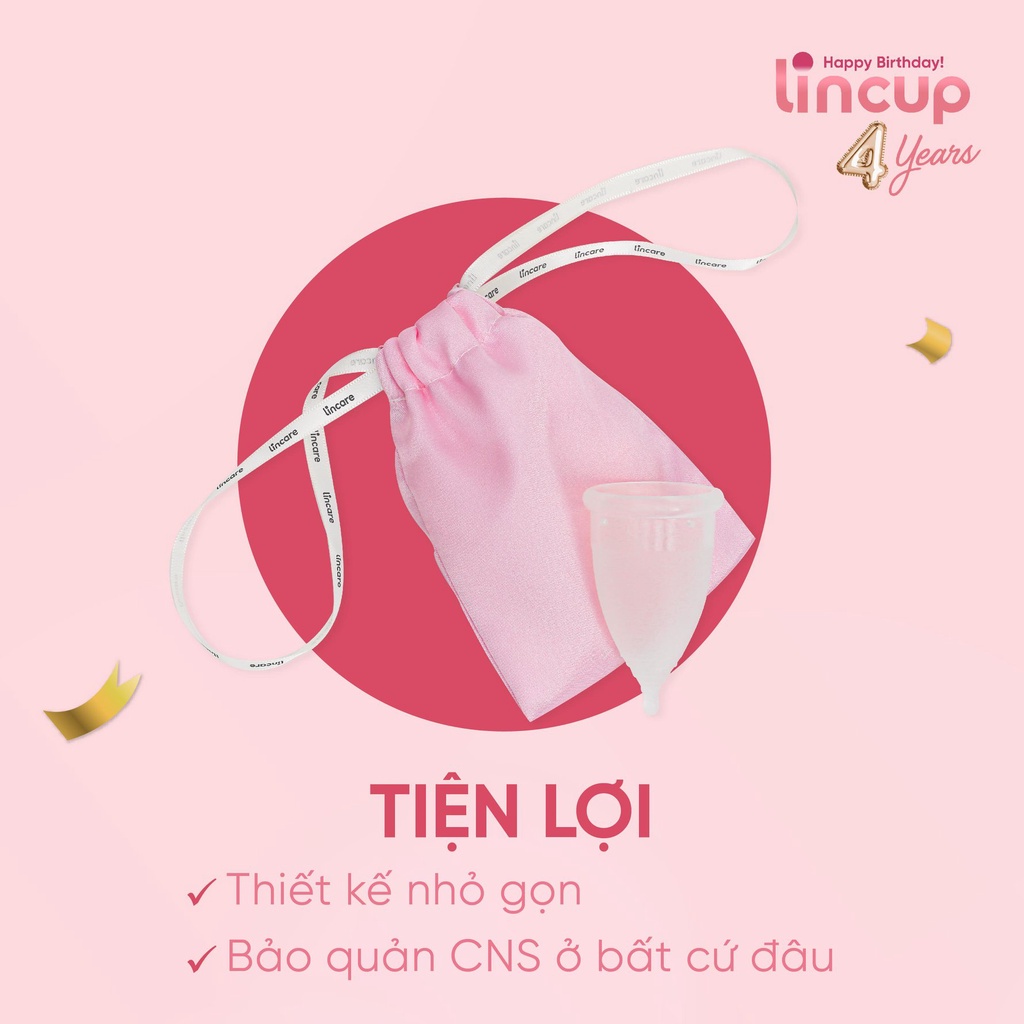 Túi lụa bảo quản cốc nguyệt san Lincare Pouch