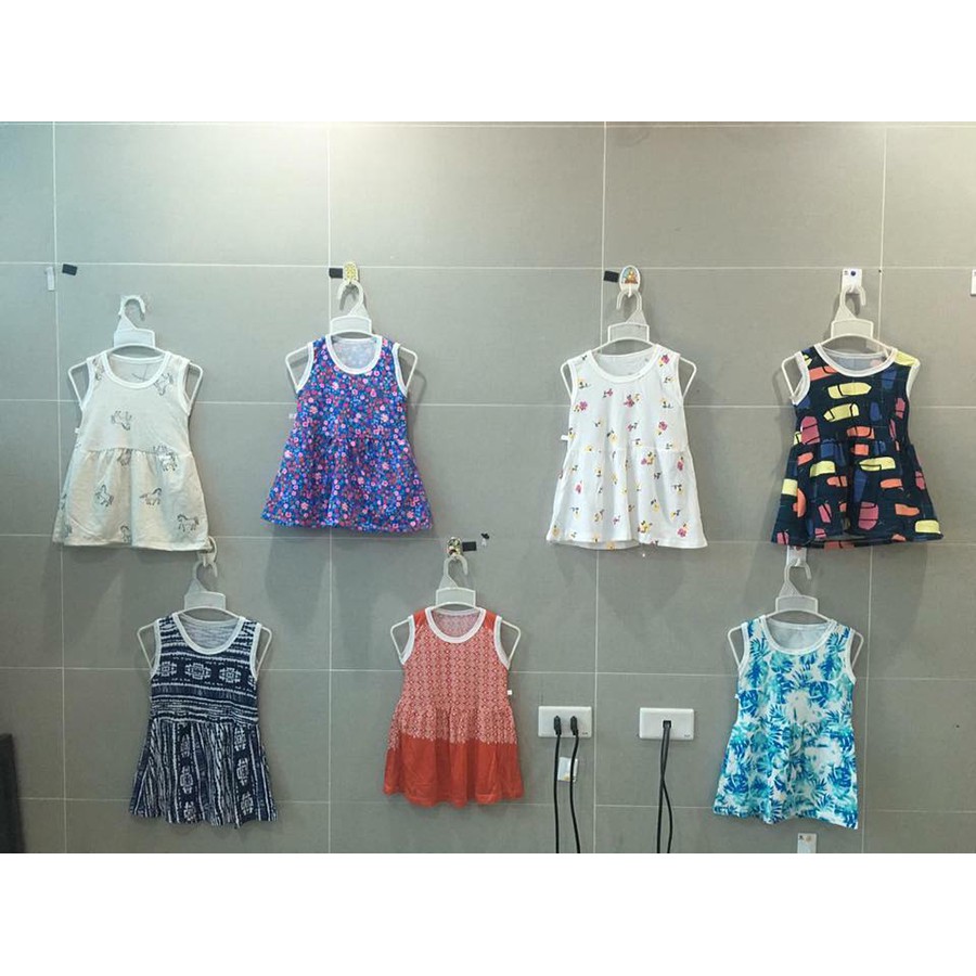 Váy ba lỗ bé gái chất mát mùa hè cho bé từ 1-5 tuổi (8-25kg) Song An Eco Giao mầu ngẫu nhiên