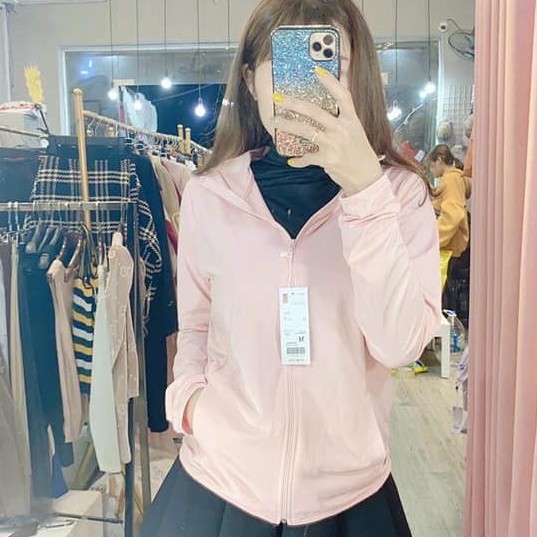 Áo chống nắng nữ thông hơi làm mát túi cuộn mát mềm, chất vải kim cương-giadungsieure