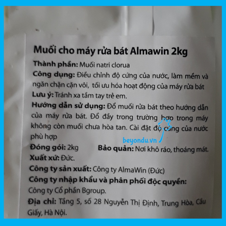 Muối cho máy rửa bát almawin 2kg - ảnh sản phẩm 4