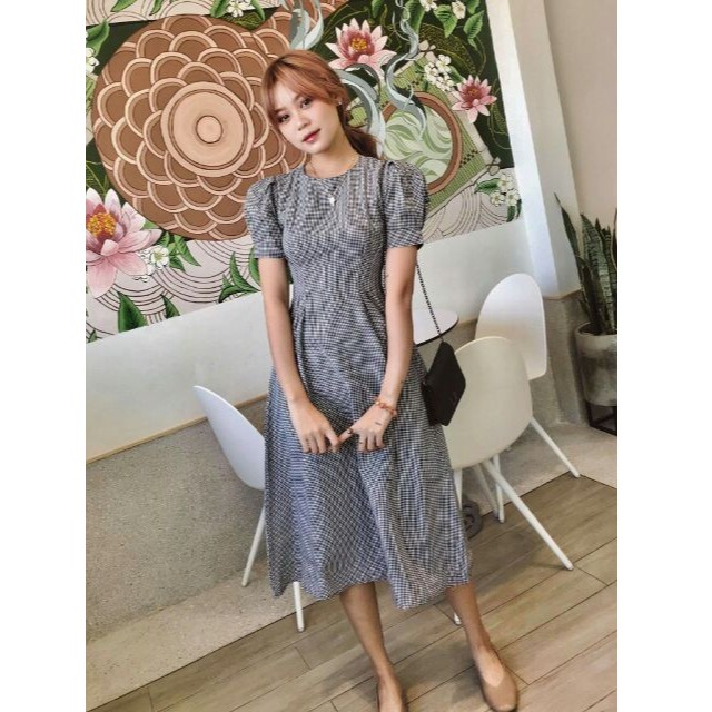 Đầm caro midi D23