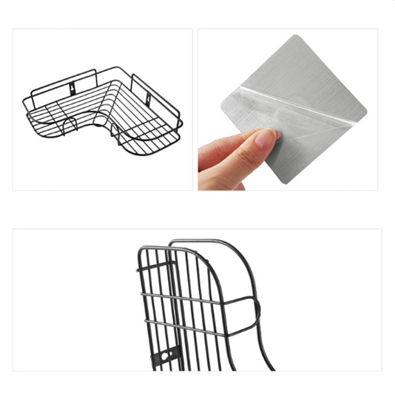 Giá sắt dán góc tường để đồ dùng tiện dụng